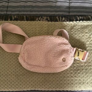 Pink Sherpa Belt Bag